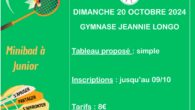 Pour cette deuxième étape du circuit départemental jeunes, le Badminton Club de l’Hermitage et du Tournonais vous accueille le dimanche 20 octobre 2024 au gymnase Jeannie Longo. Ce TDJ est […]