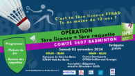 Le comité Drôme-Ardèche de Badminton organise le samedi 02 novembre 2024, une opération pour offrir des raquettes aux jeunes licenciés Drôme-Ardéchois. Cette opération s’adresse aux jeunes joueurs de moins de […]