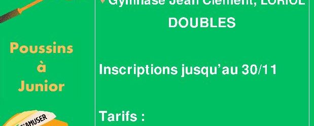 Pour le dernier TDJ de l’année 2024, le club des Petits Tamis Loriolais vous donne rendez-vous le 08 décembre 2024 au gymnase Jean Clément à Loriol pour une étape exclusivement […]